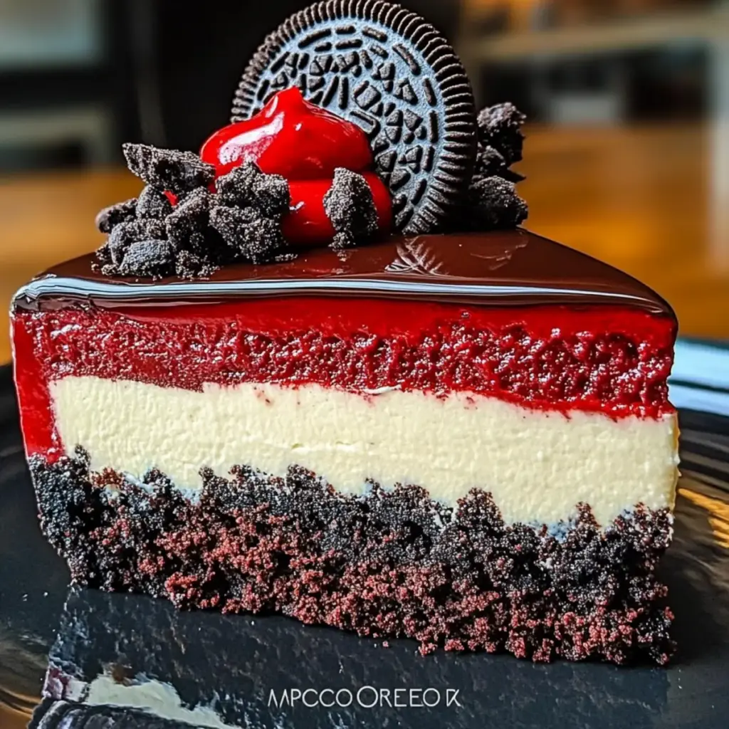 Red Velvet Oreo Cheesecake