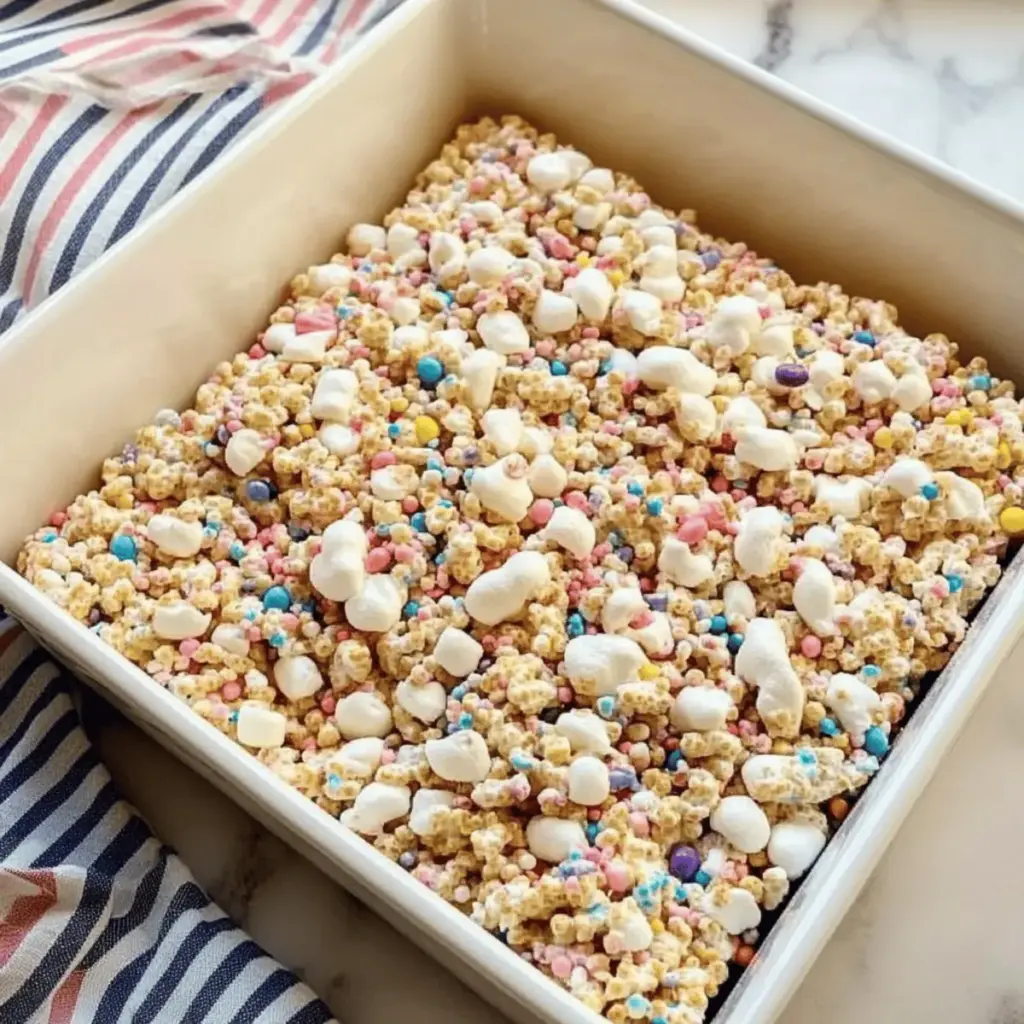 Cake Batter Rice Krispie Treats