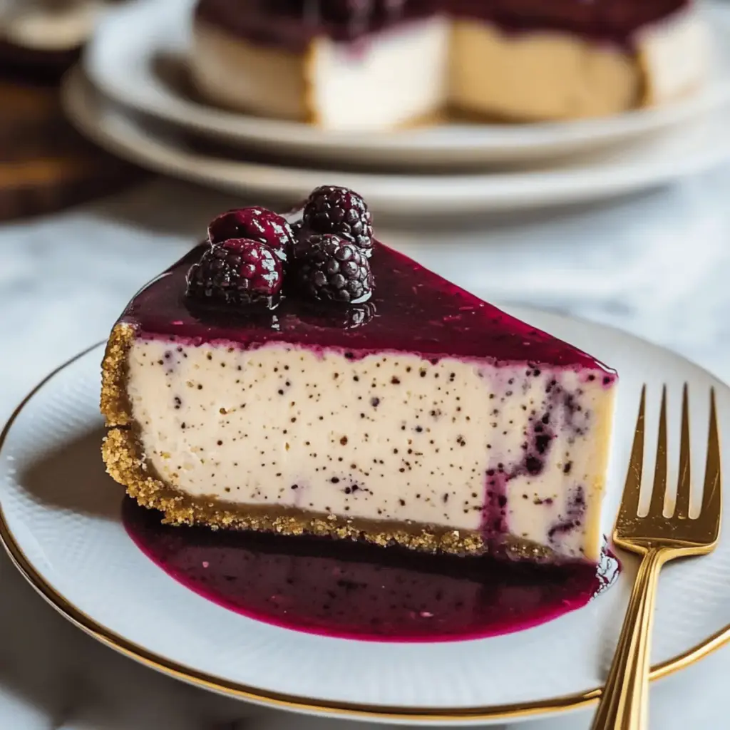 Mulberry & Earl Grey Cheesecake