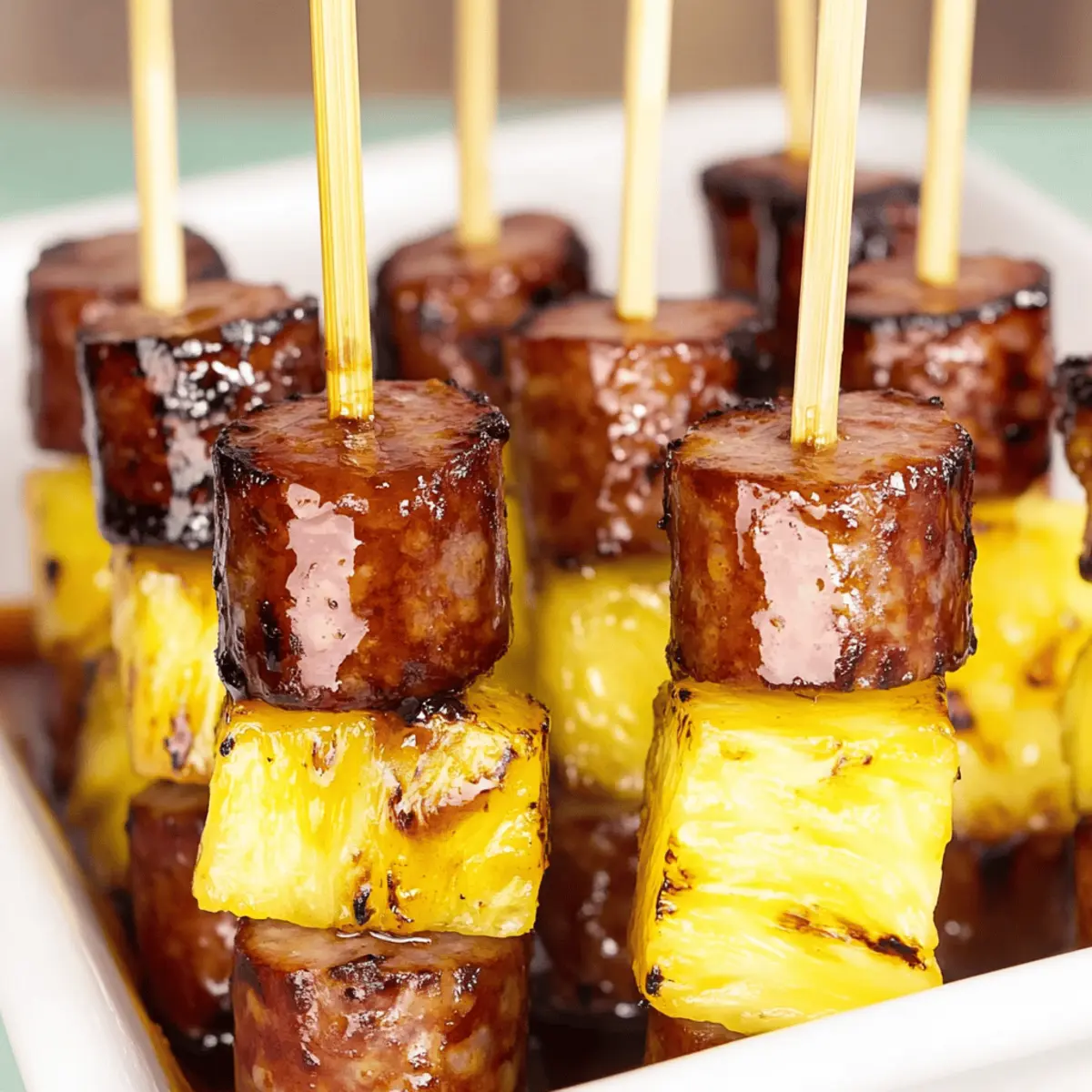 Sausage & Pineapple Appetizer Kabobs
