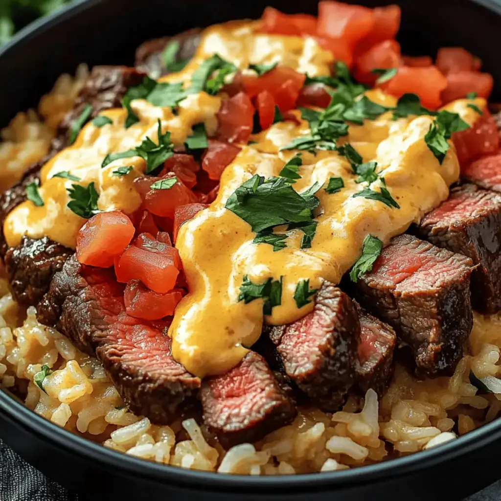 Steak Queso Rice