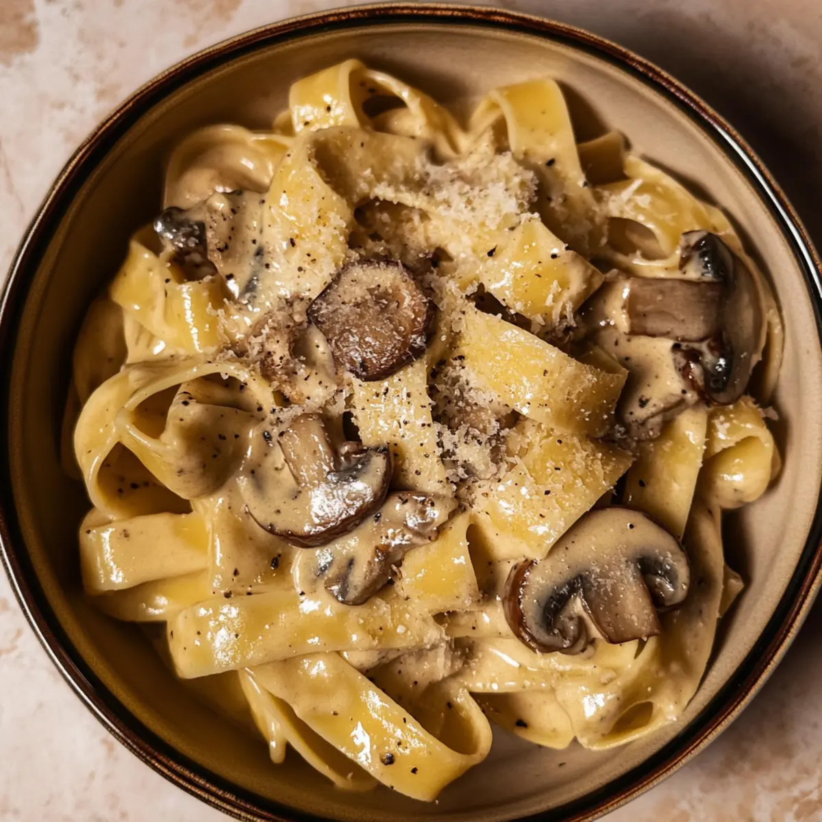 Gorgonzola Truffle Cream Sauce with Mushrooms