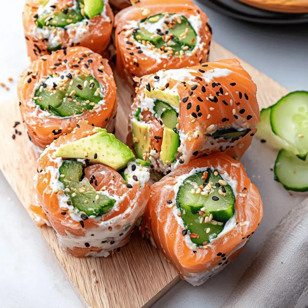 Smoked Salmon & Cream Cheese Roll-Ups