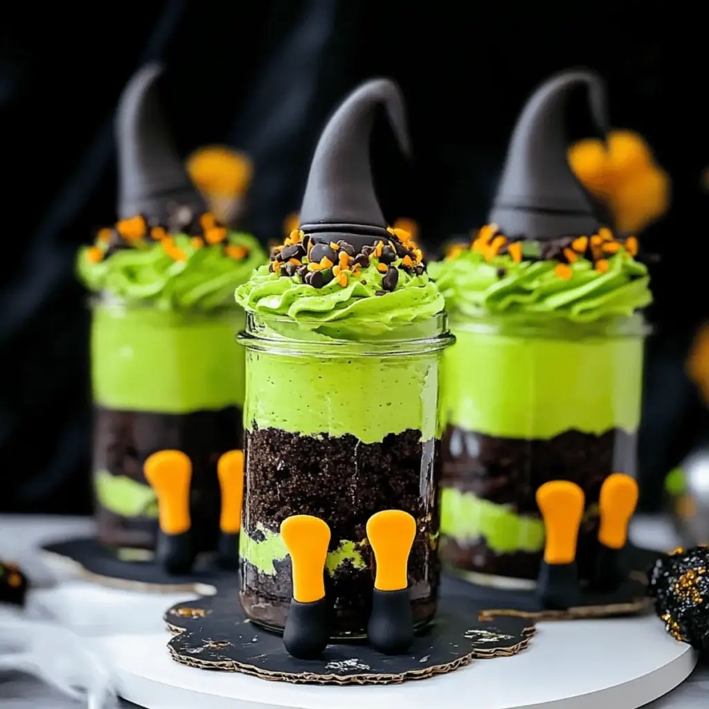 Witches' Brew Halloween Cake Jars