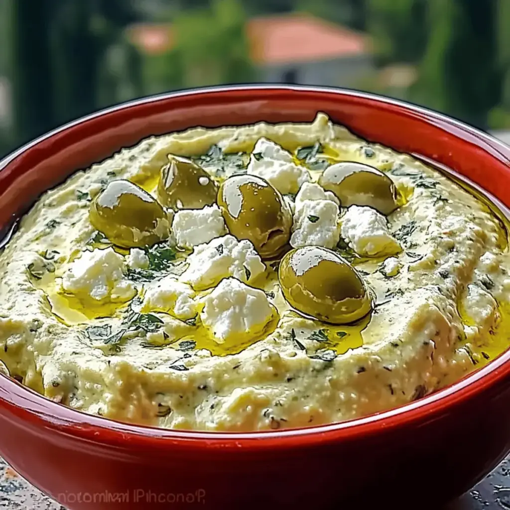 Green Olive and Feta Cheese Dip