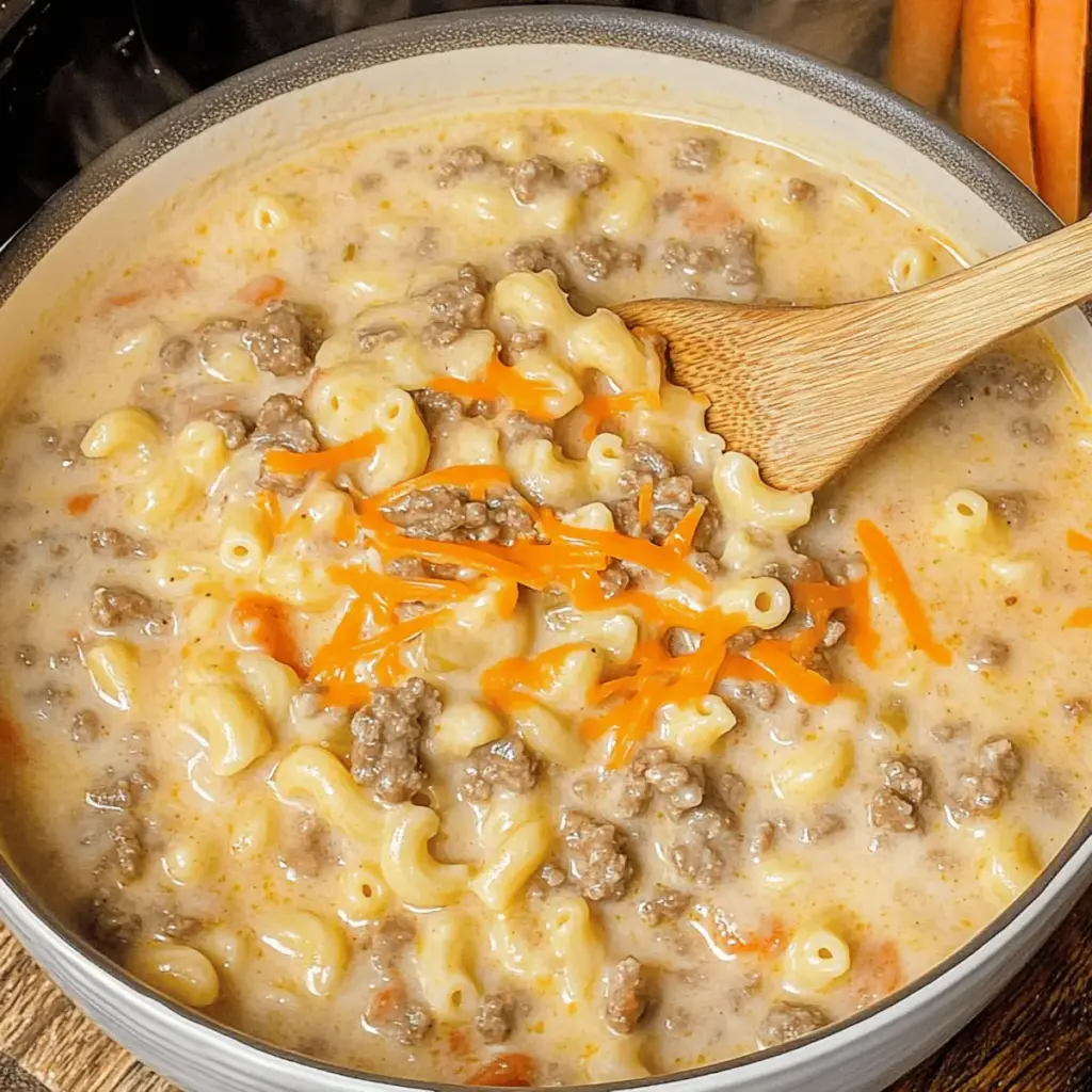 Cheeseburger Macaroni Soup