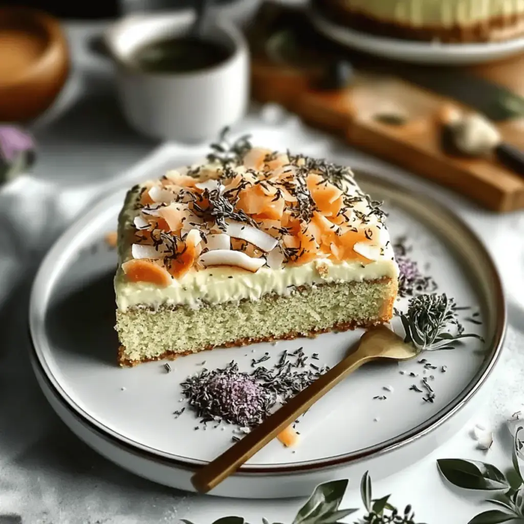 Genmaicha Coconut Milk Cake
