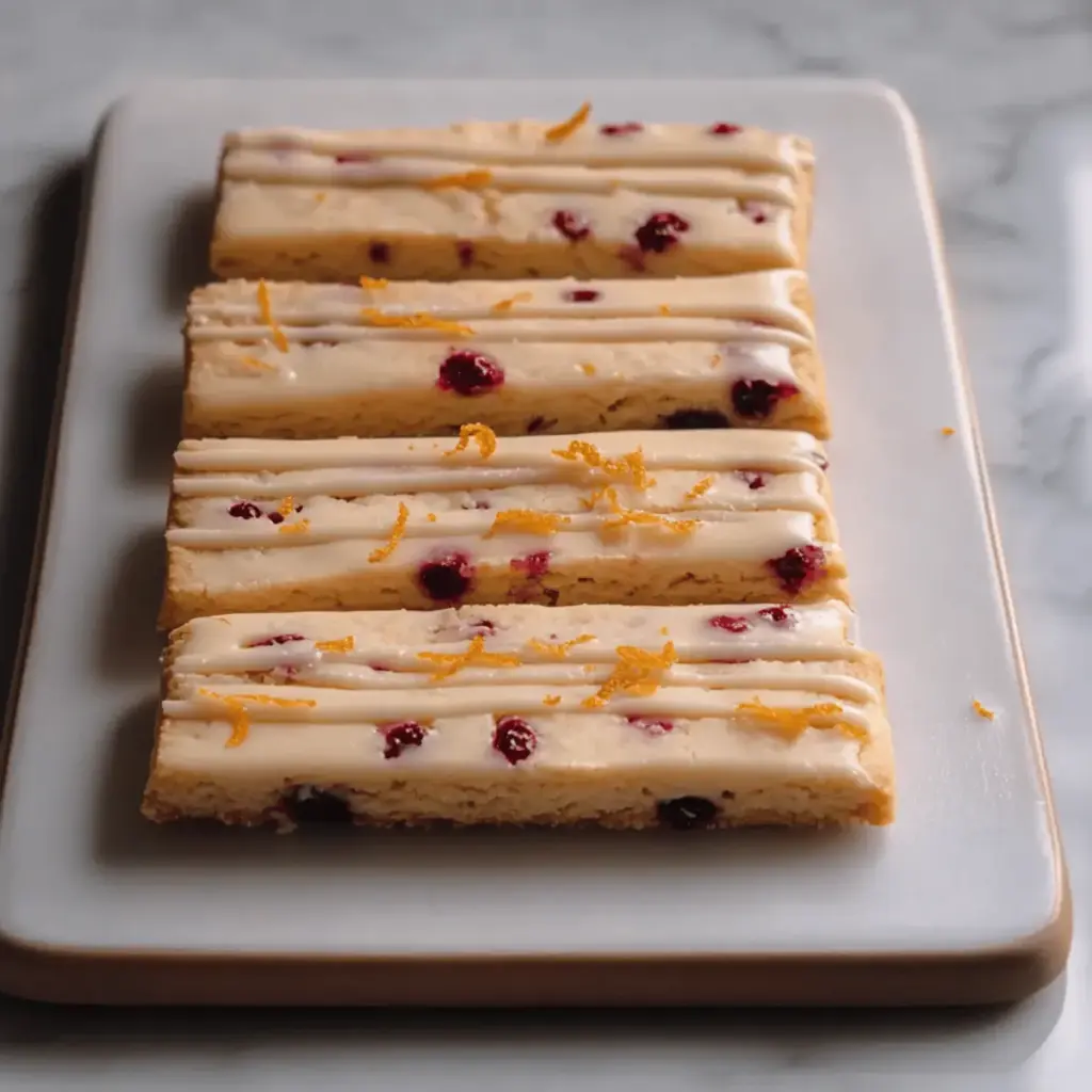 Orange Cranberry Shortbread Cookies