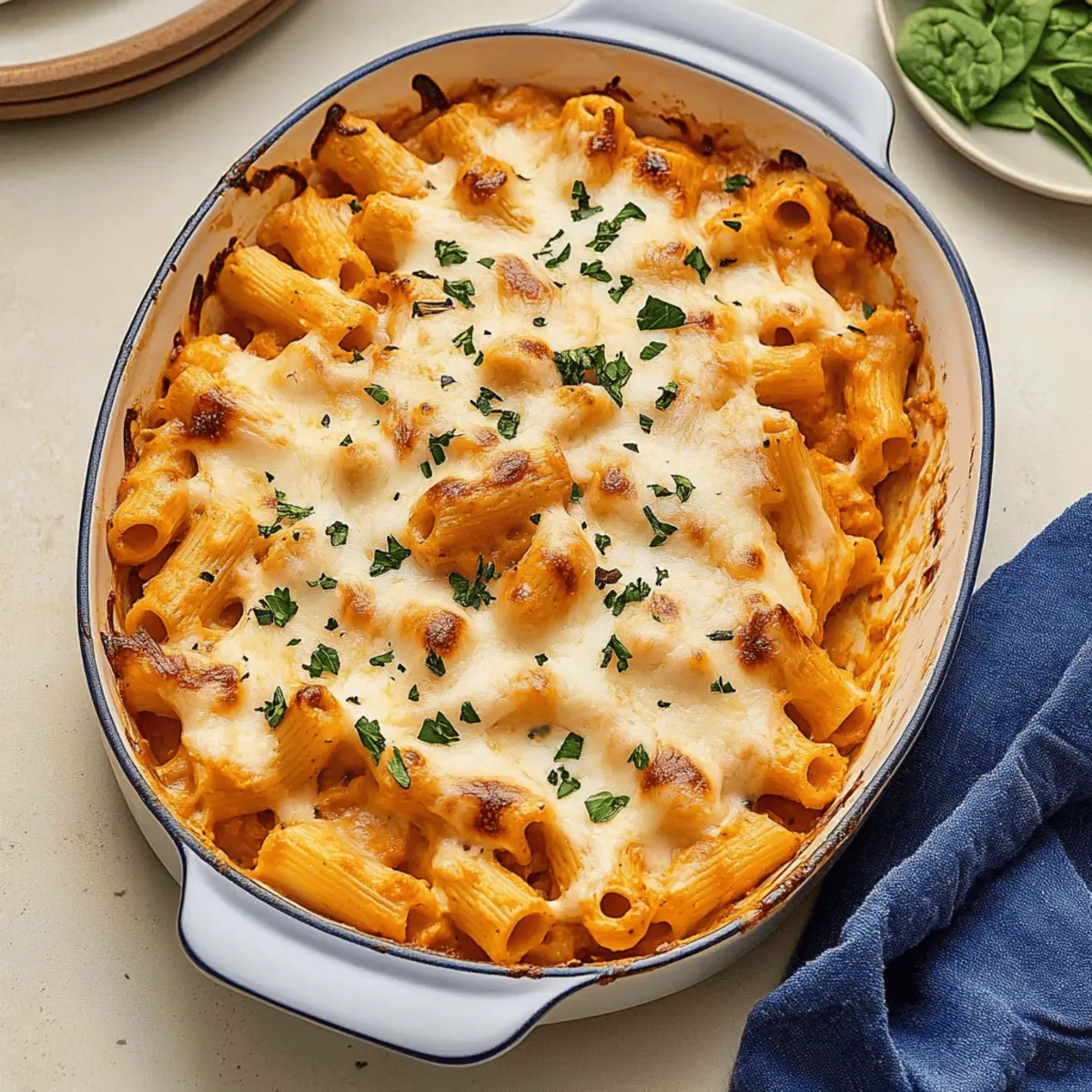 Cheesy Pumpkin Ricotta Pasta Bake
