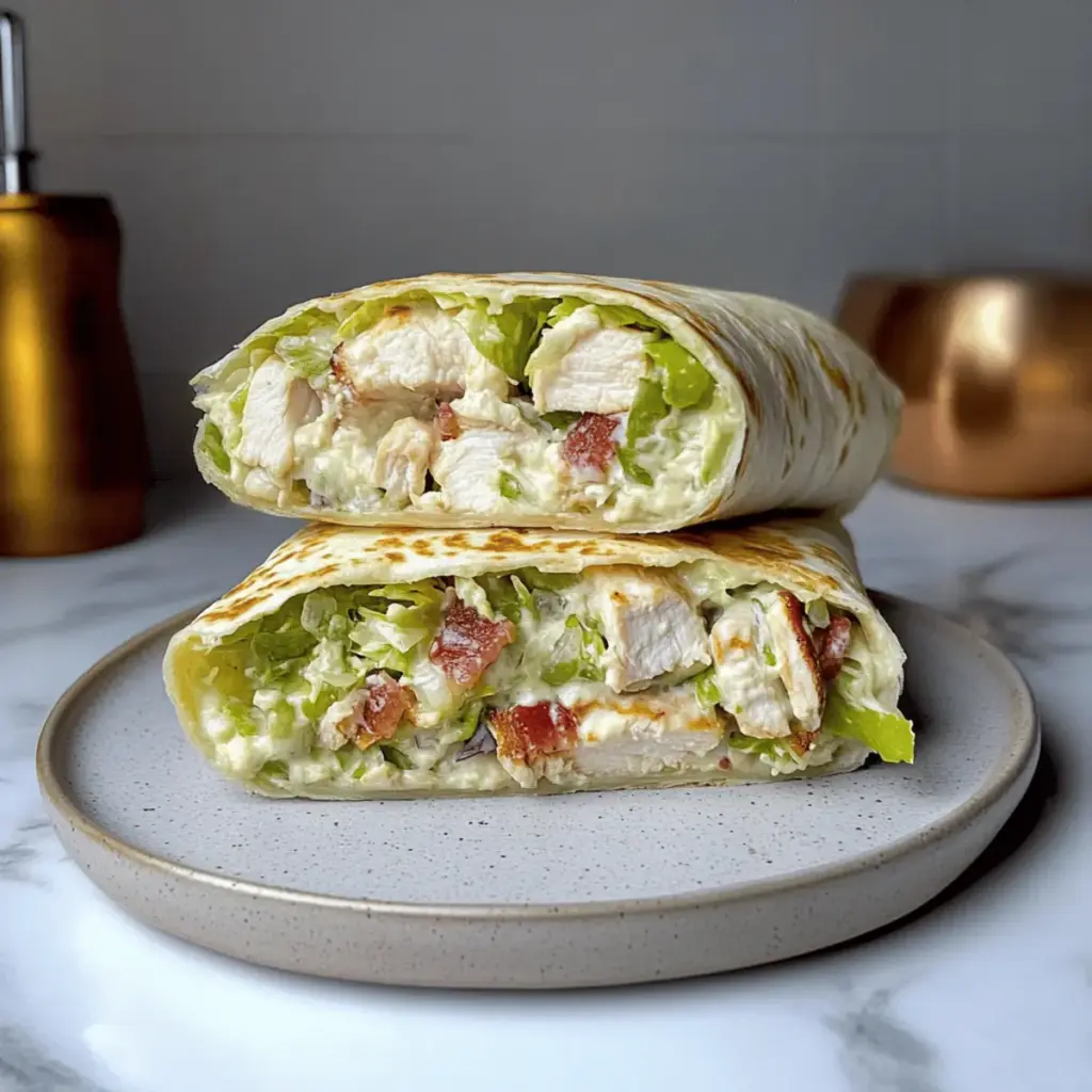 Chopped Chicken Caesar Salad Wrap