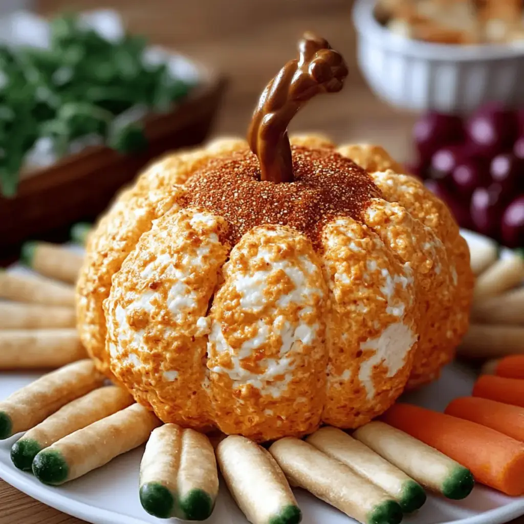 Pumpkin-Shaped Cheese Ball