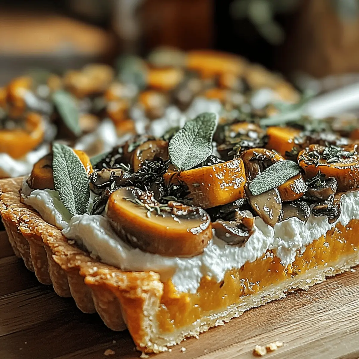 Pumpkin Sage & Mushroom Tart
