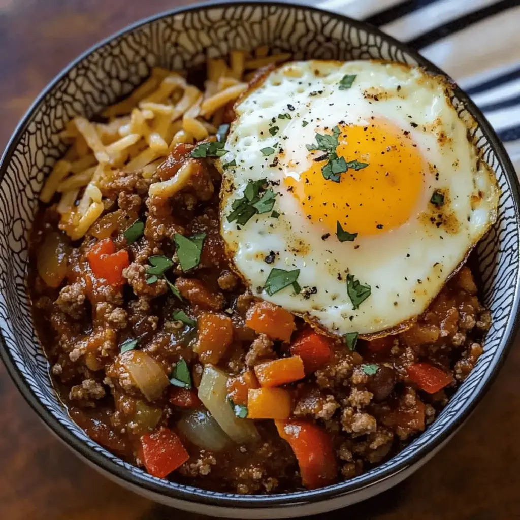 Breakfast Chili and Eggs