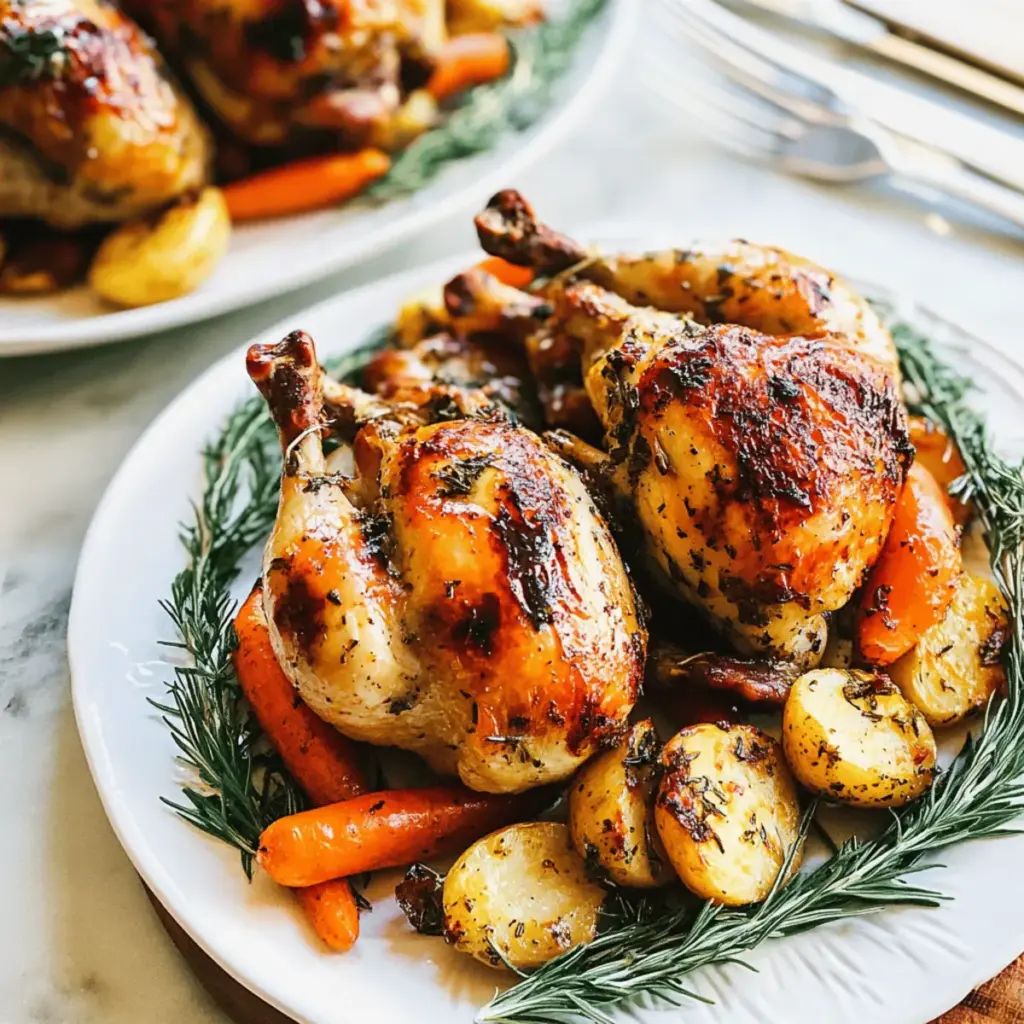 Truffle Herb Butter Cornish Hens