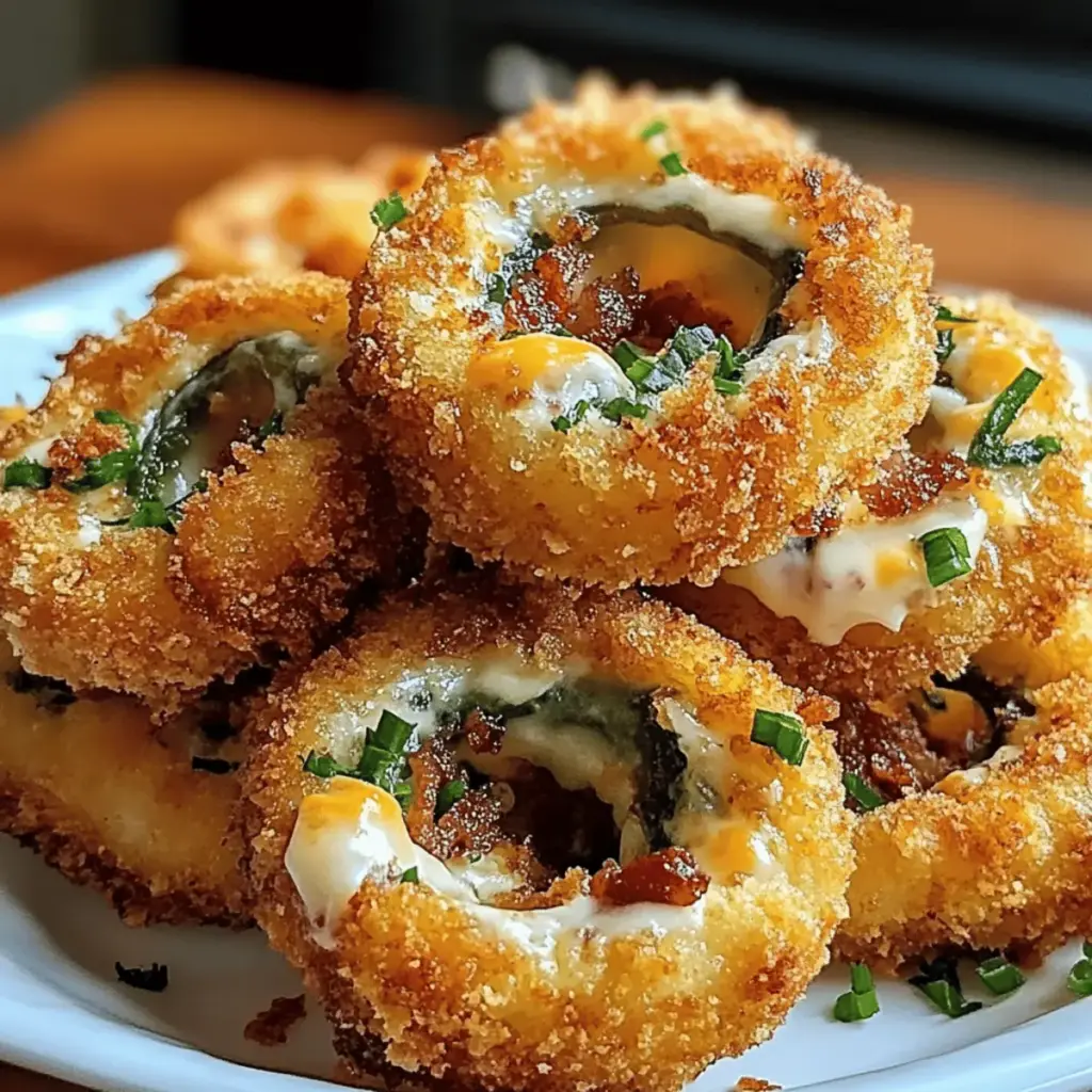 Jalapeño Popper Stuffed Onion Rings