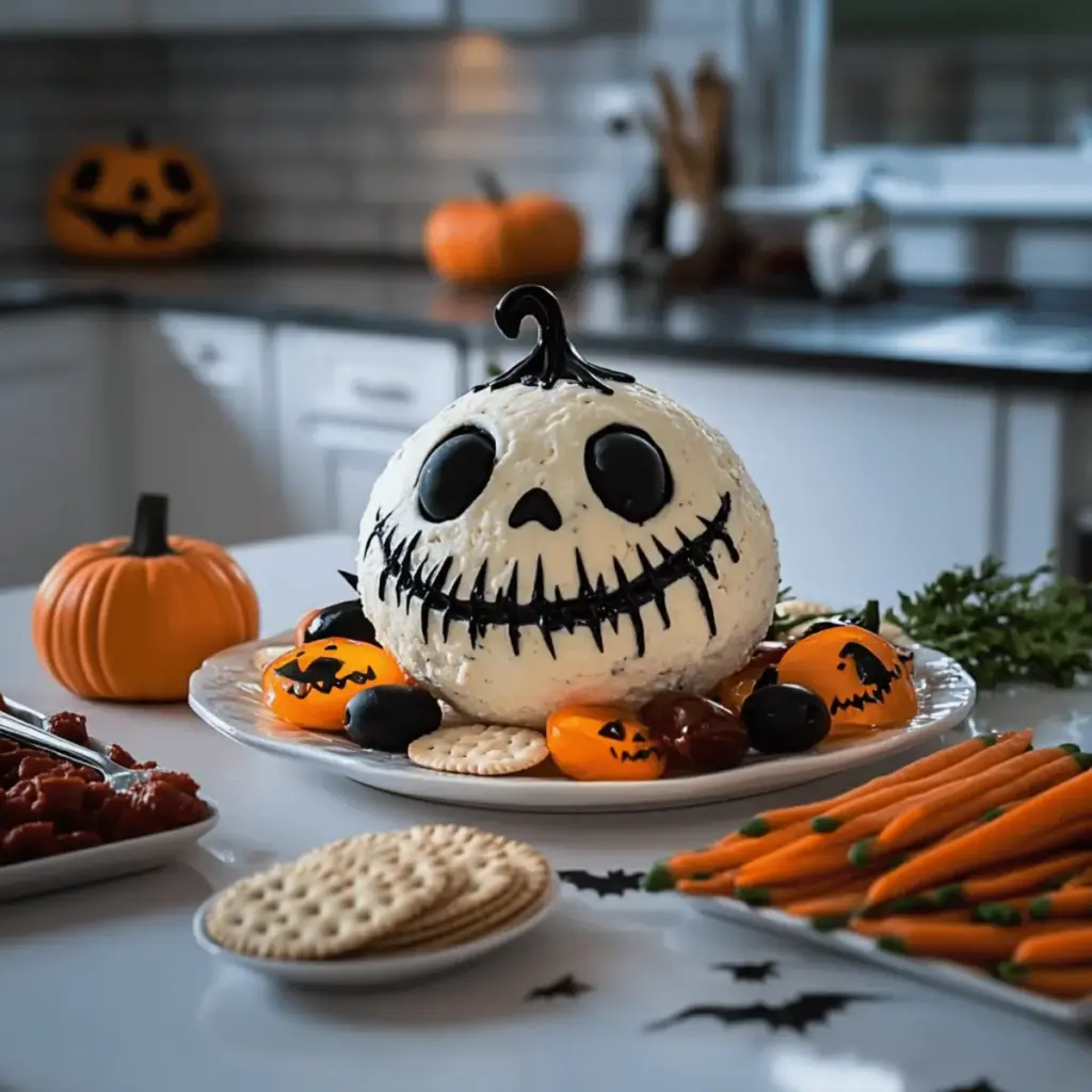 Skellington Cheese Ball Appetizer