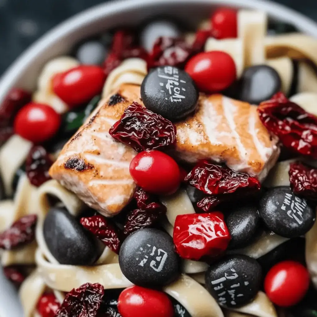 Tuscan Salmon Fettuccine Alfredo