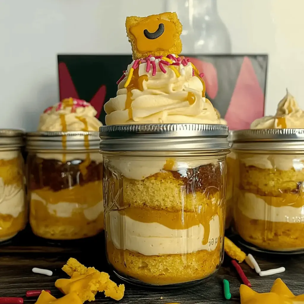 Butterbeer Cake Jars