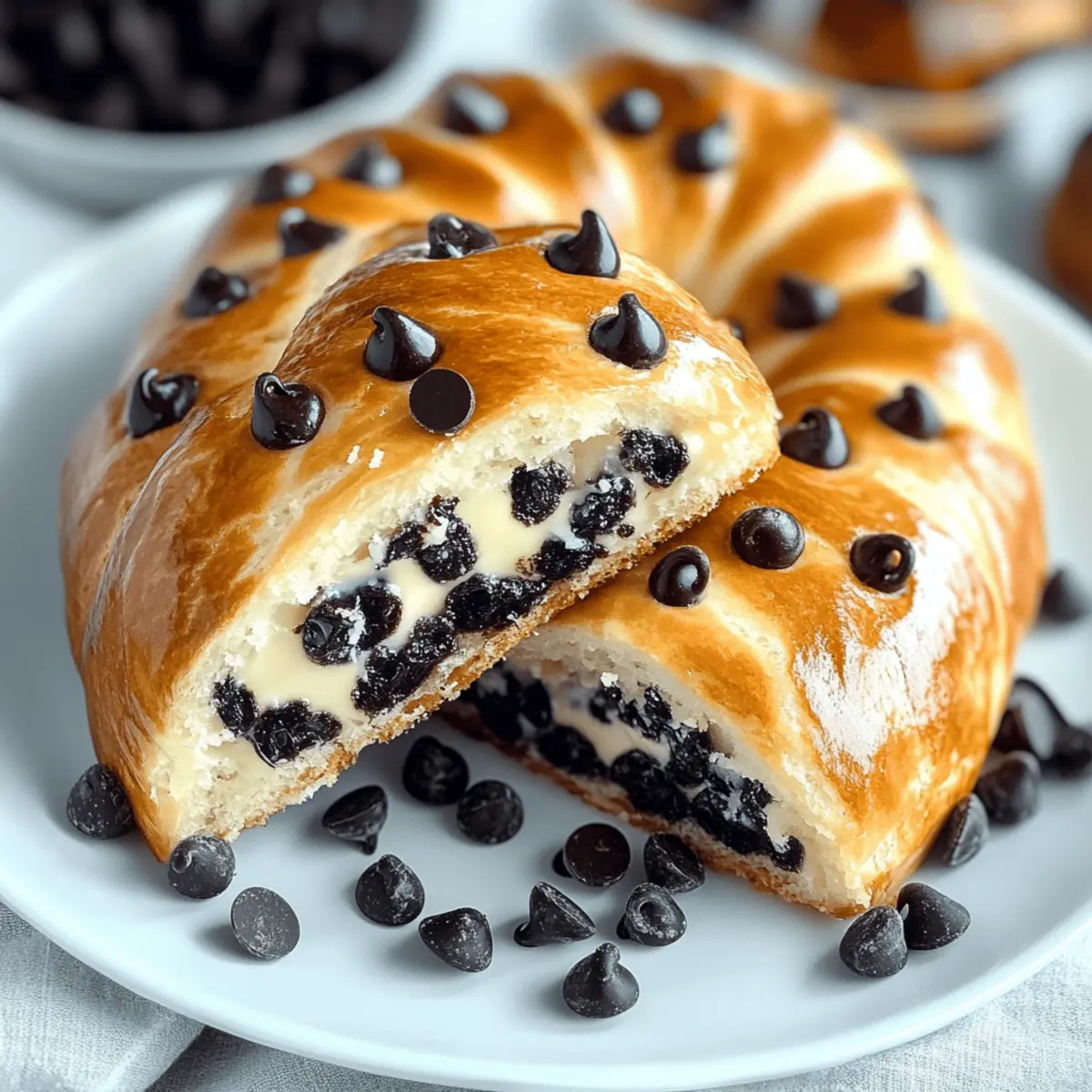 Chocolate Chip Vanilla Custard Brioches