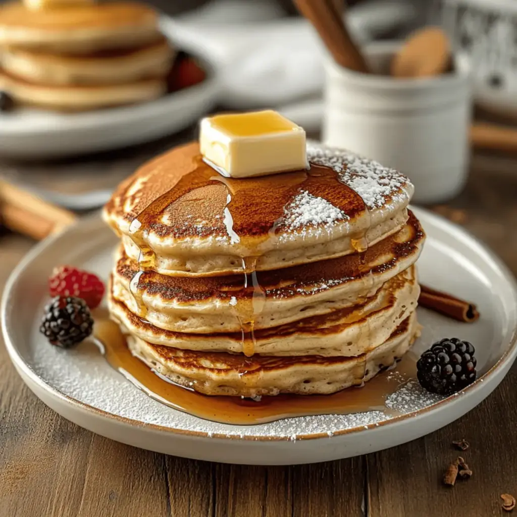 VANILLA CINNAMON BUTTERMILK PANCAKES