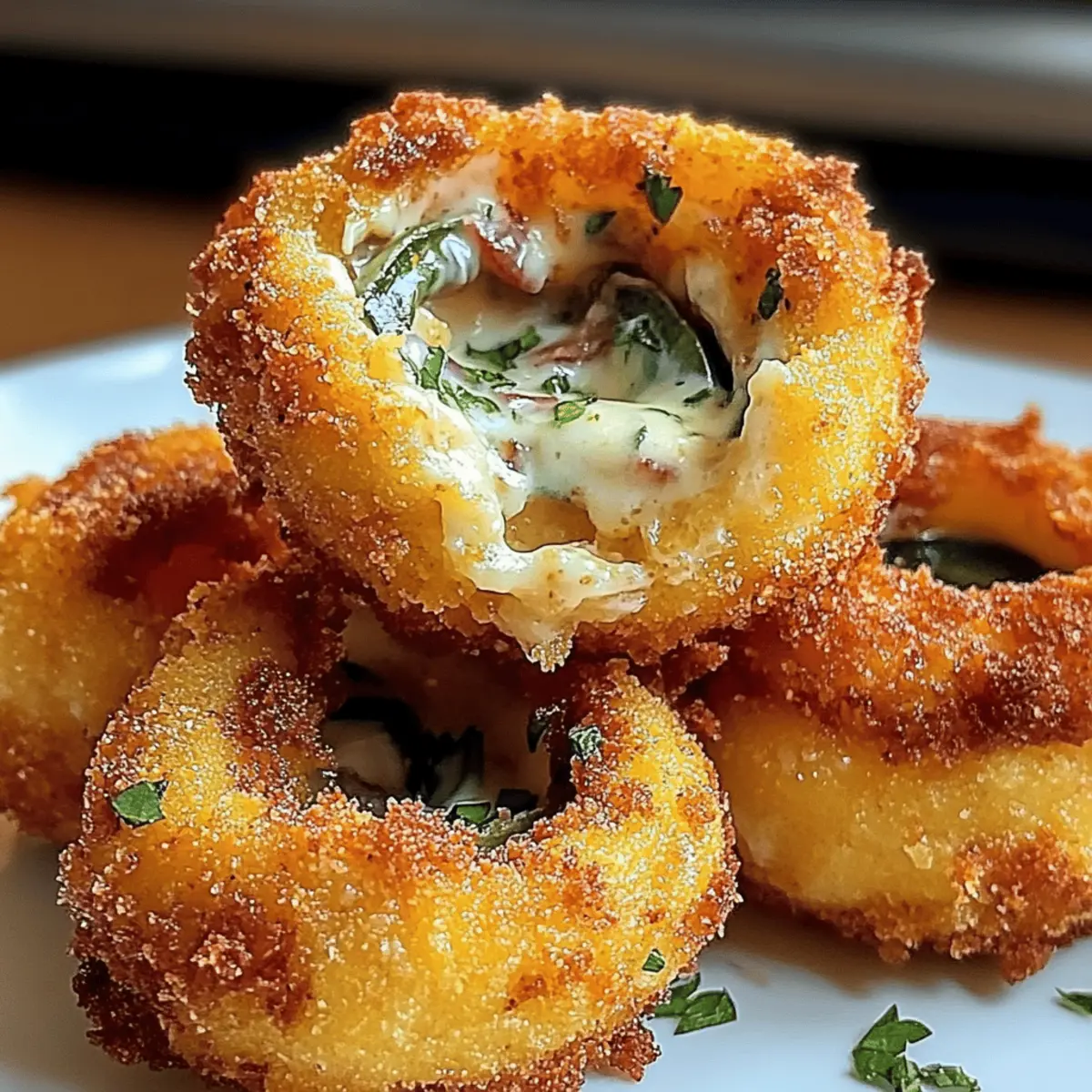Jalapeño Popper Stuffed Onion Rings