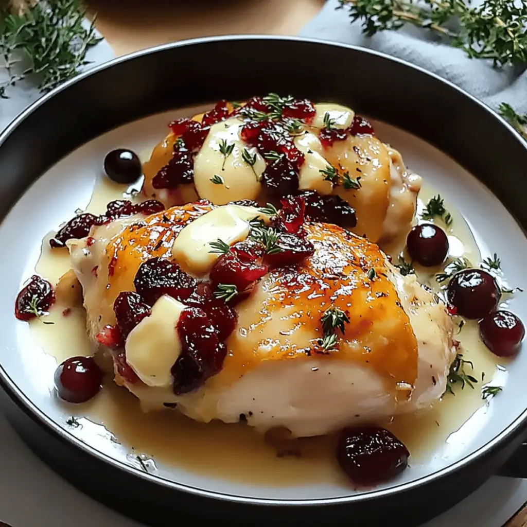 Cranberry Brie Stuffed Chicken