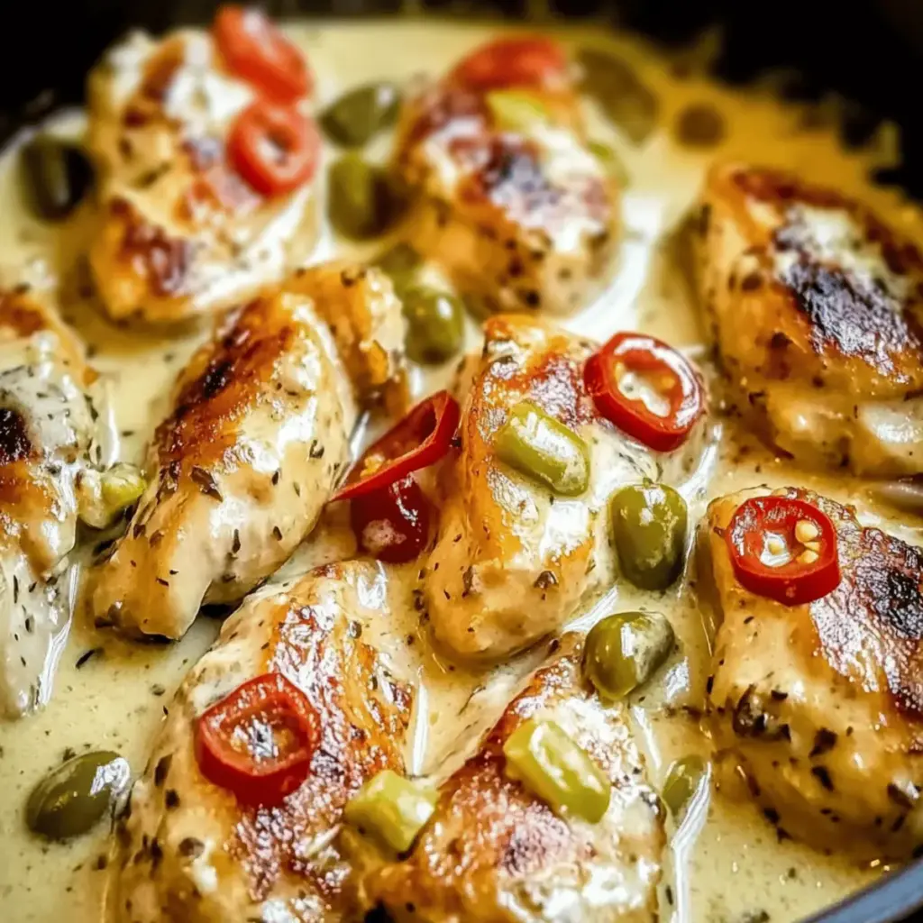 Creamy Pepperoncini Chicken Skillet