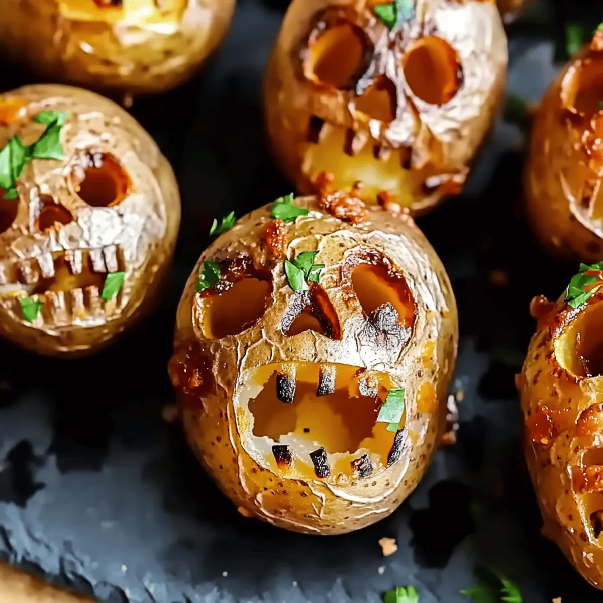 Halloween Skull Potatoes