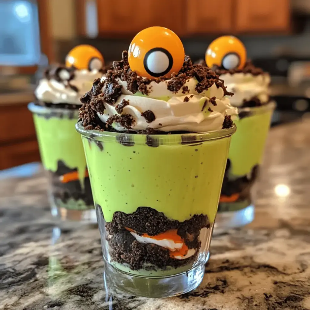 Zombie Dirt Pudding Cups