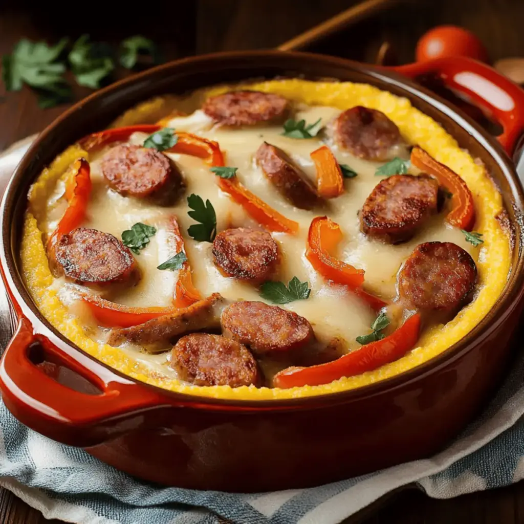 Sausage and Polenta Bake Dinner