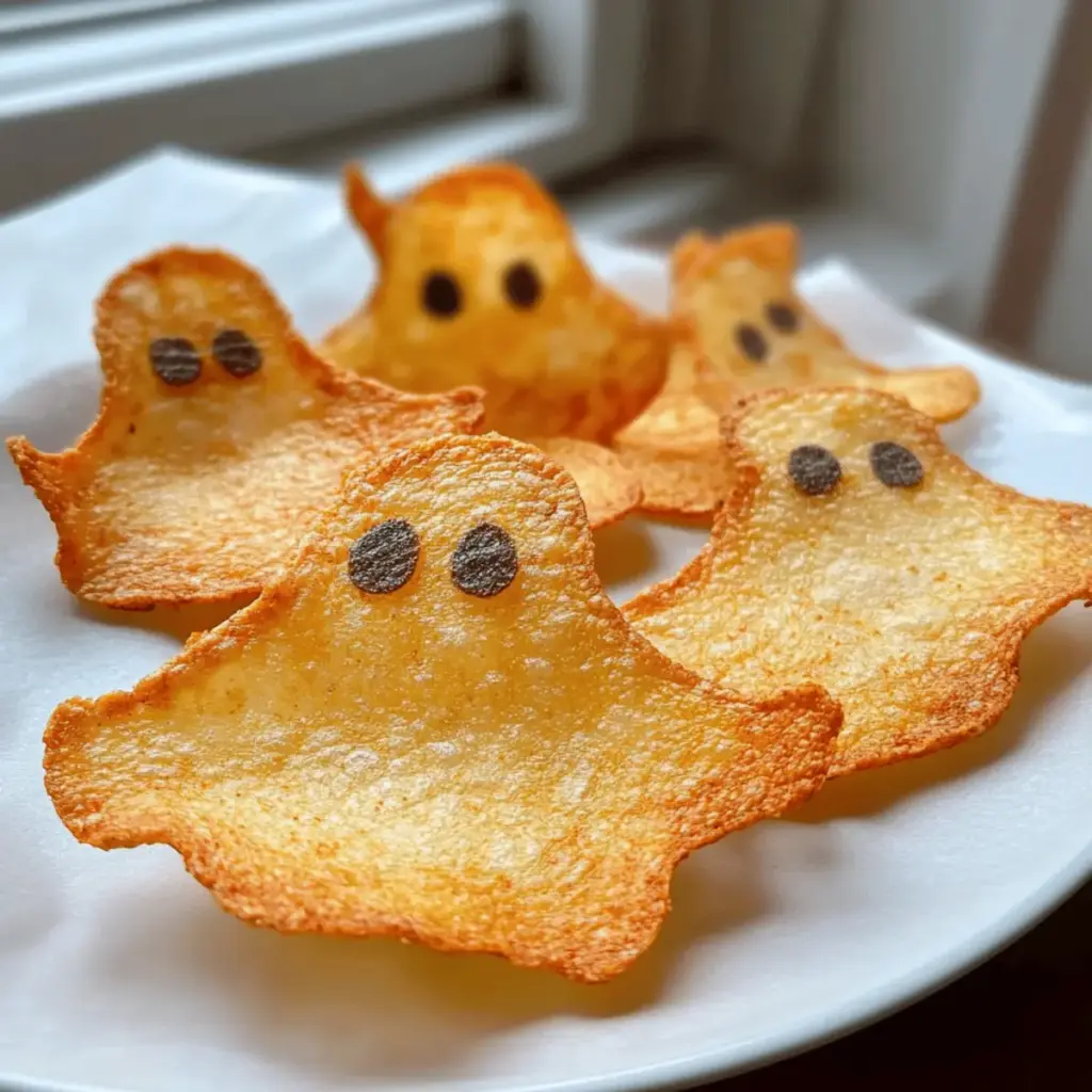Baked Halloween Ghost Chips
