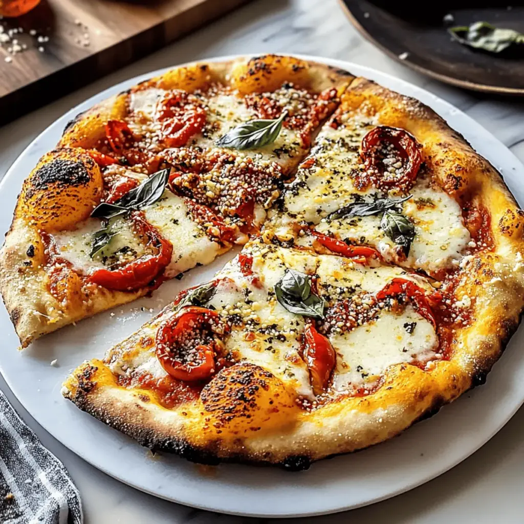 Chili Roasted Red Pepper Pizza