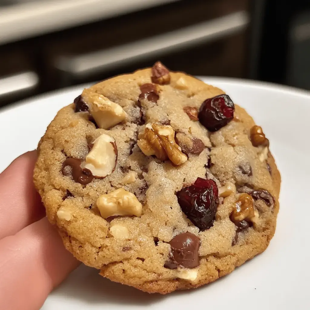 Dark Chocolate Cranberry Walnut Cookies