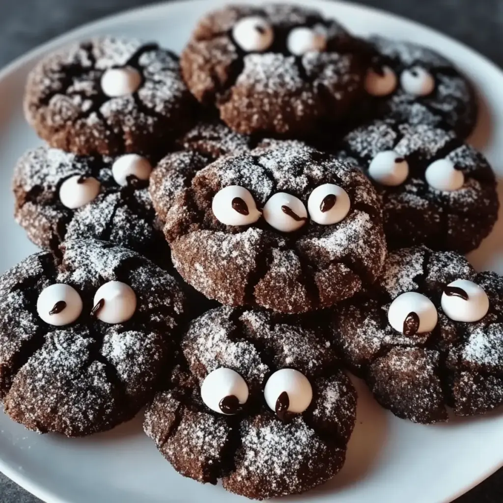 Halloween Crinkle Cookies