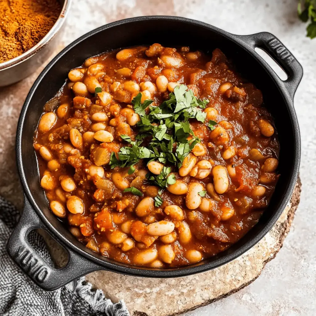Moroccan Stewed White Beans