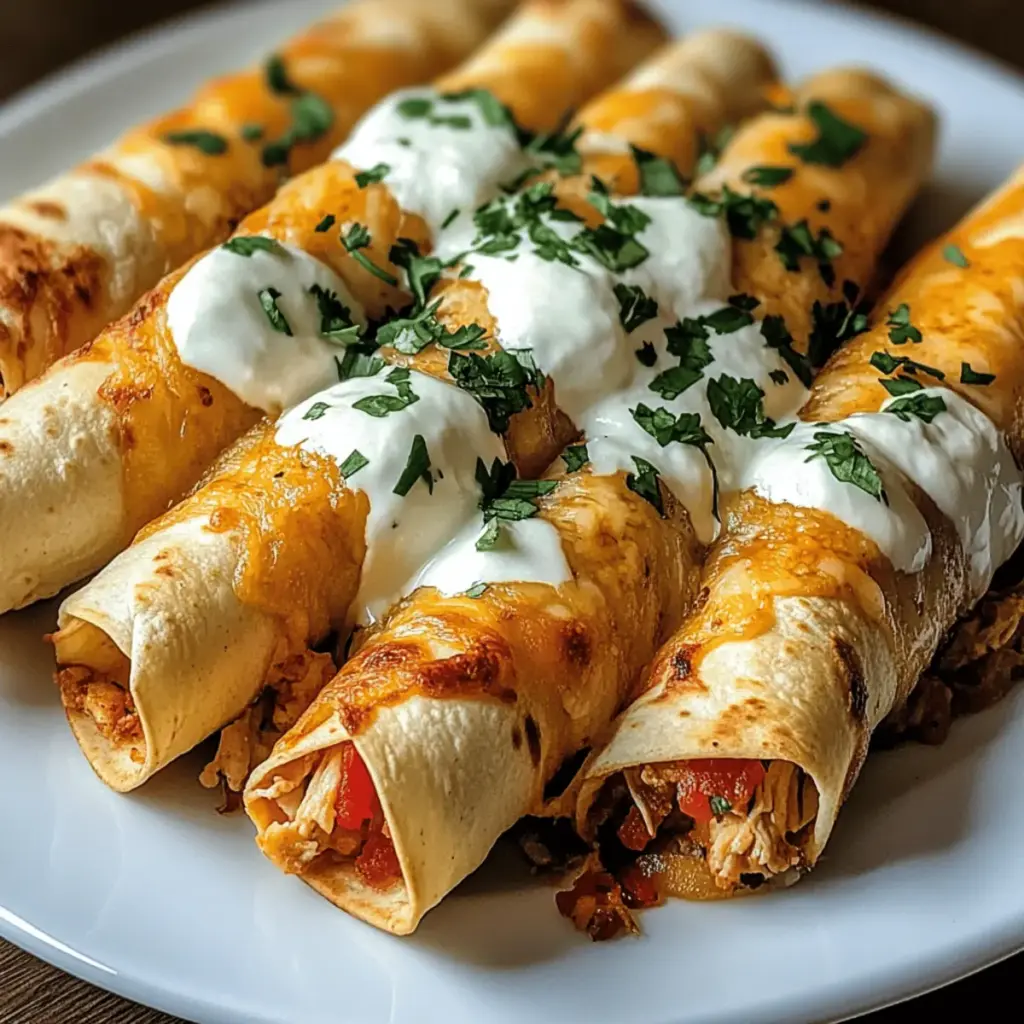 Oven Baked Chicken Taquitos