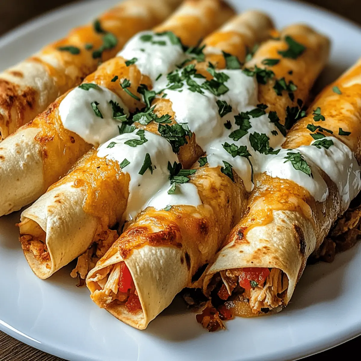 Oven Baked Chicken Taquitos