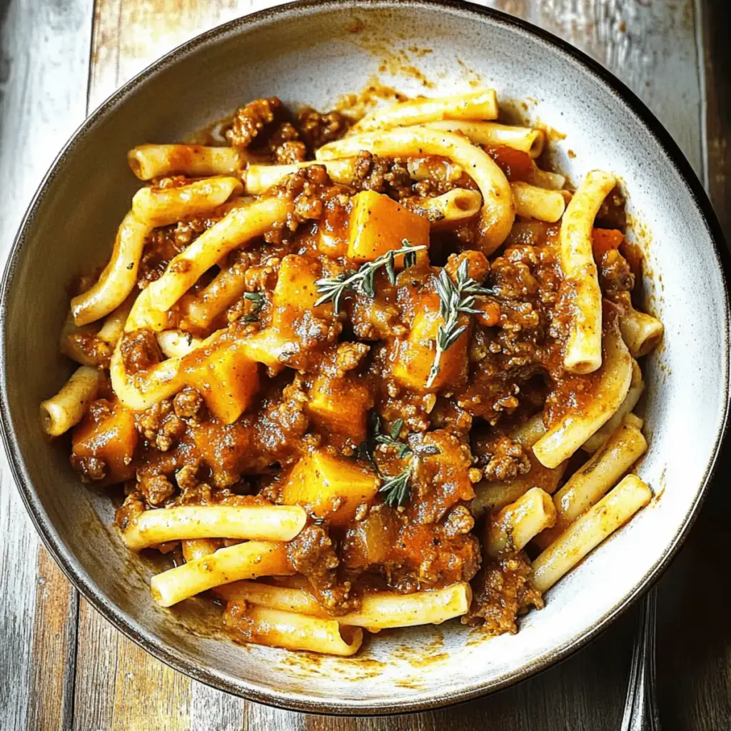 Pumpkin Beef Bolognese