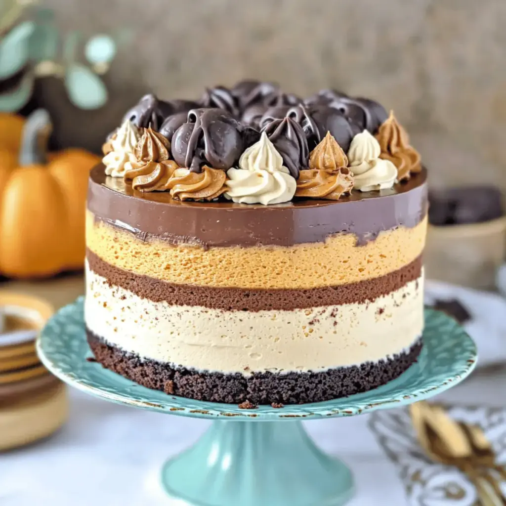 Pumpkin Chocolate Mousse Cake