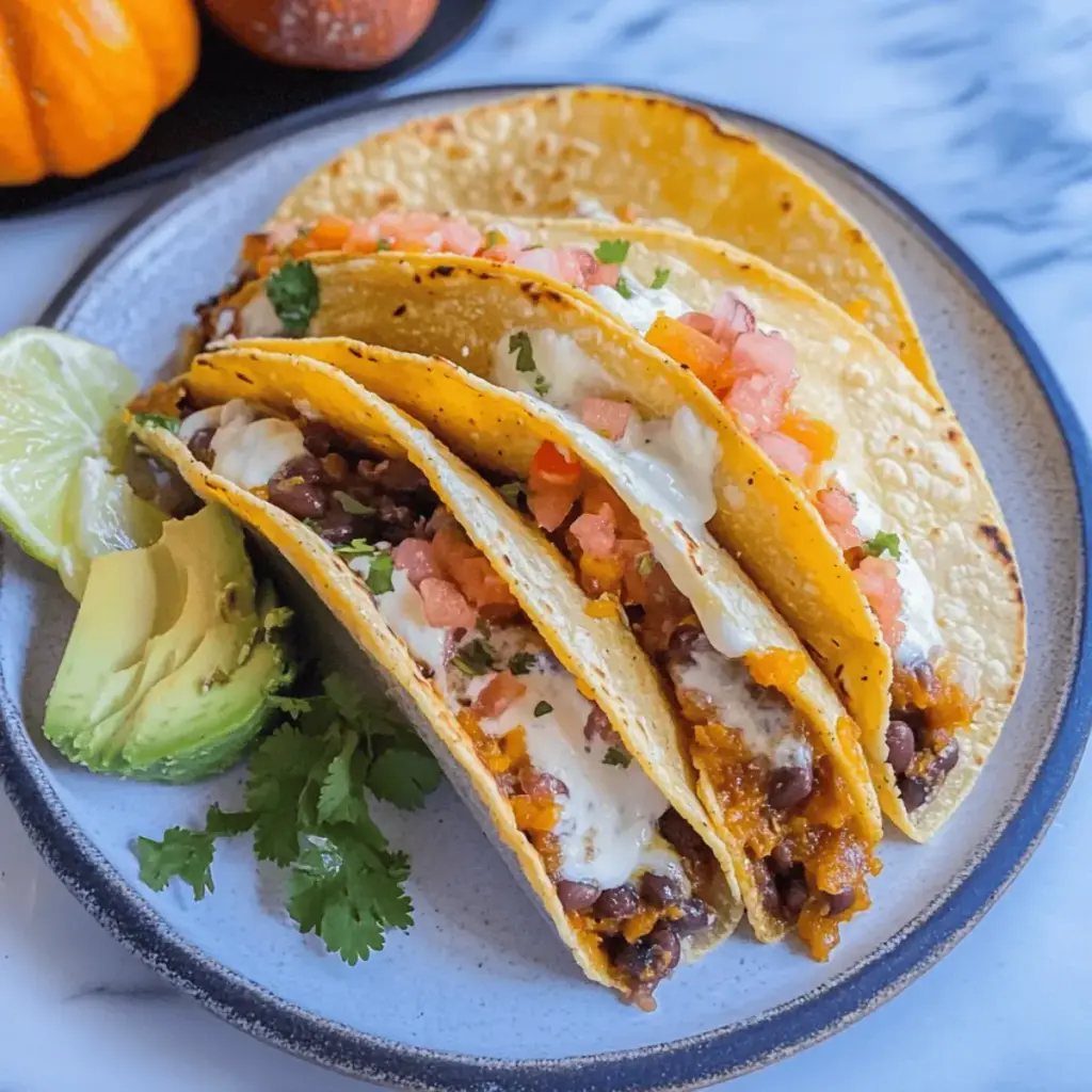 Pumpkin and Black Bean Tacos