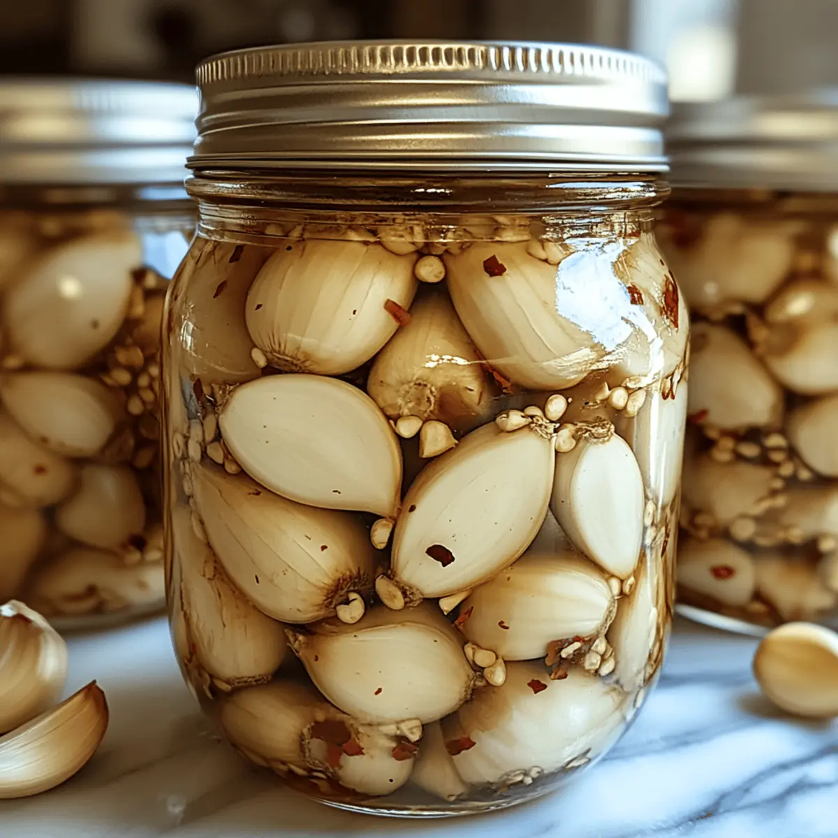 Spicy Pickled Garlic