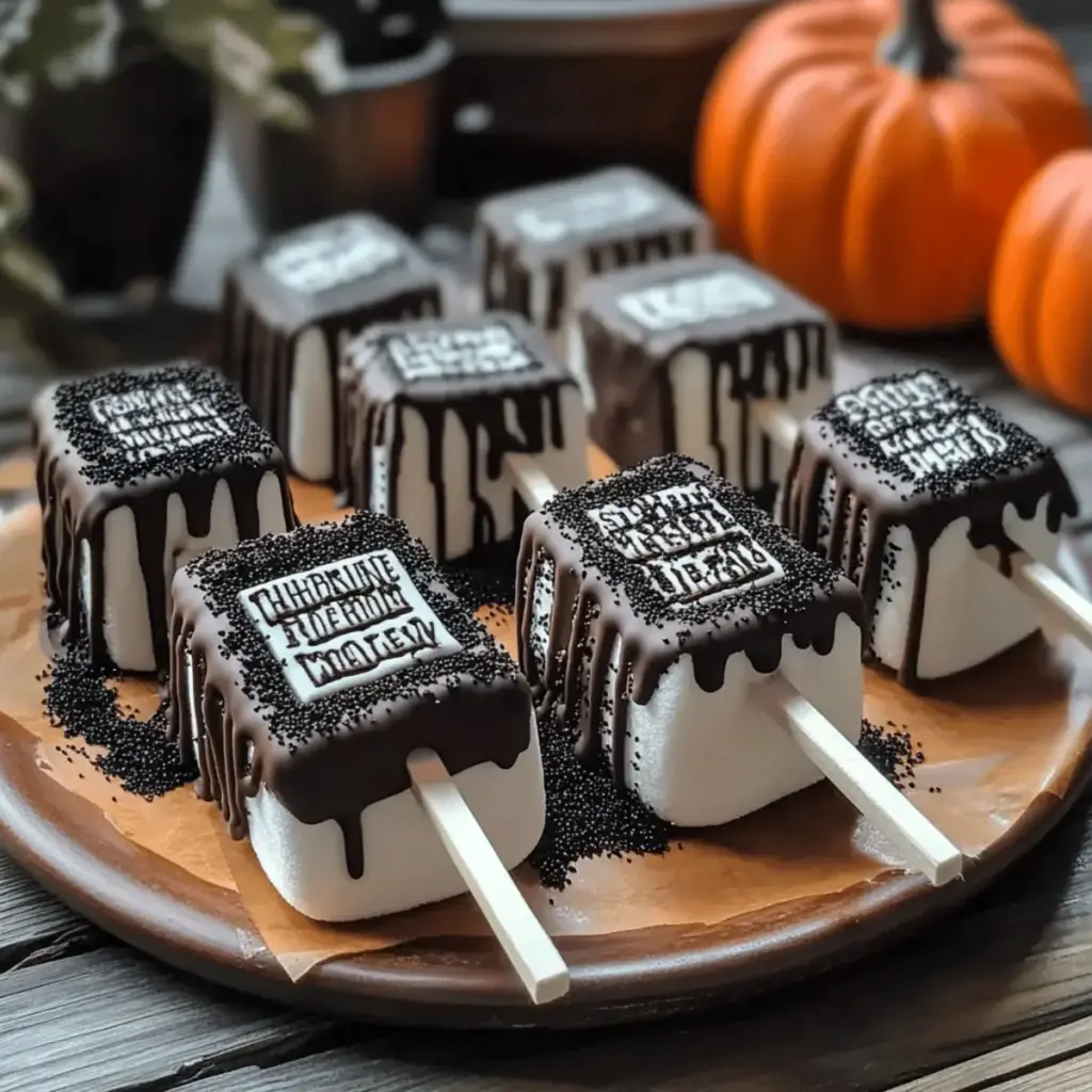 Tombstone Marshmallow Pops