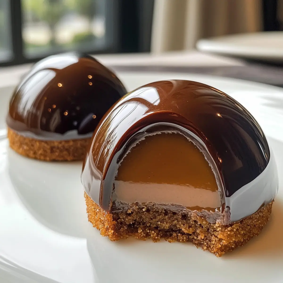 Gingerbread Latte Mousse Domes