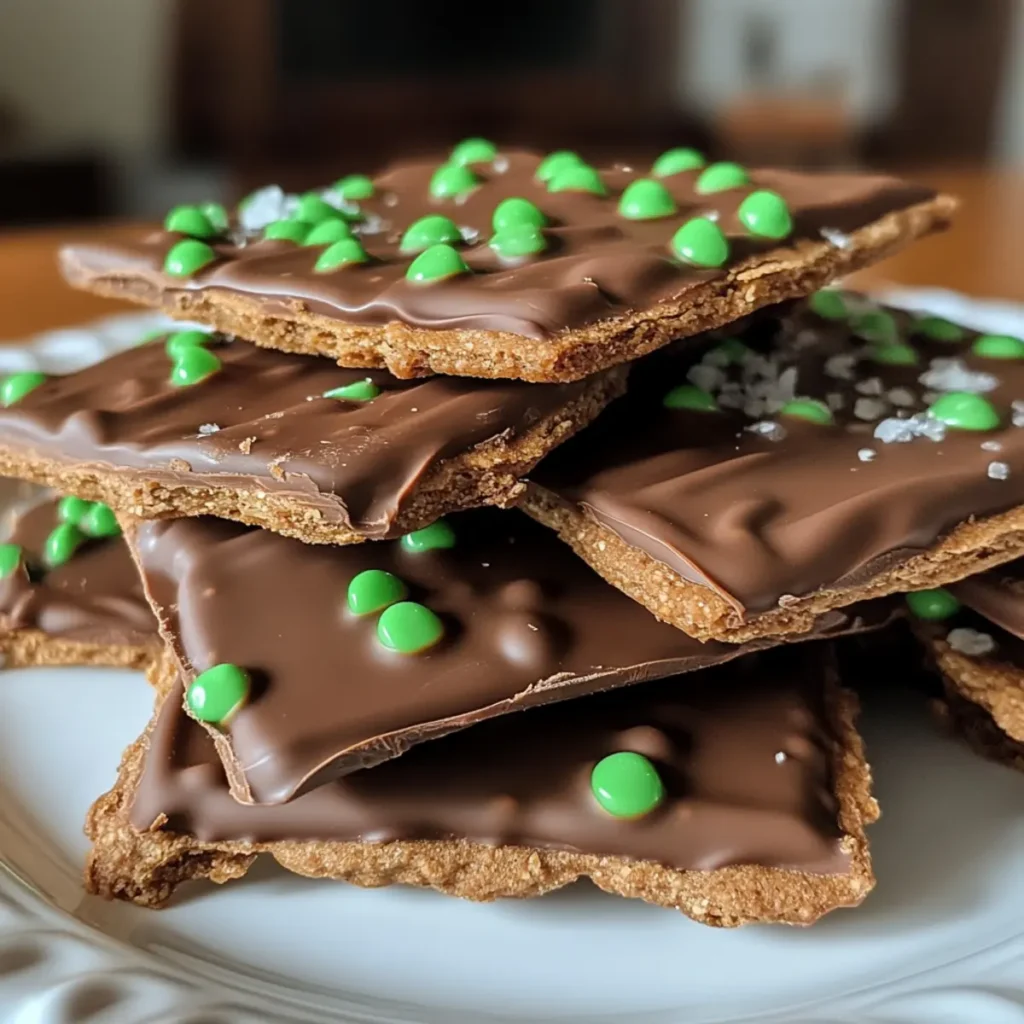 Mint Chocolate Covered Graham Crackers