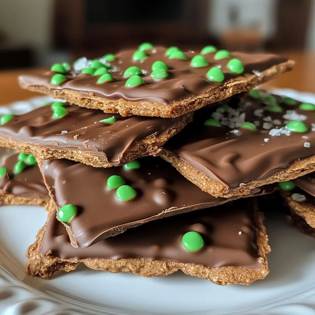 Mint Chocolate Covered Graham Crackers
