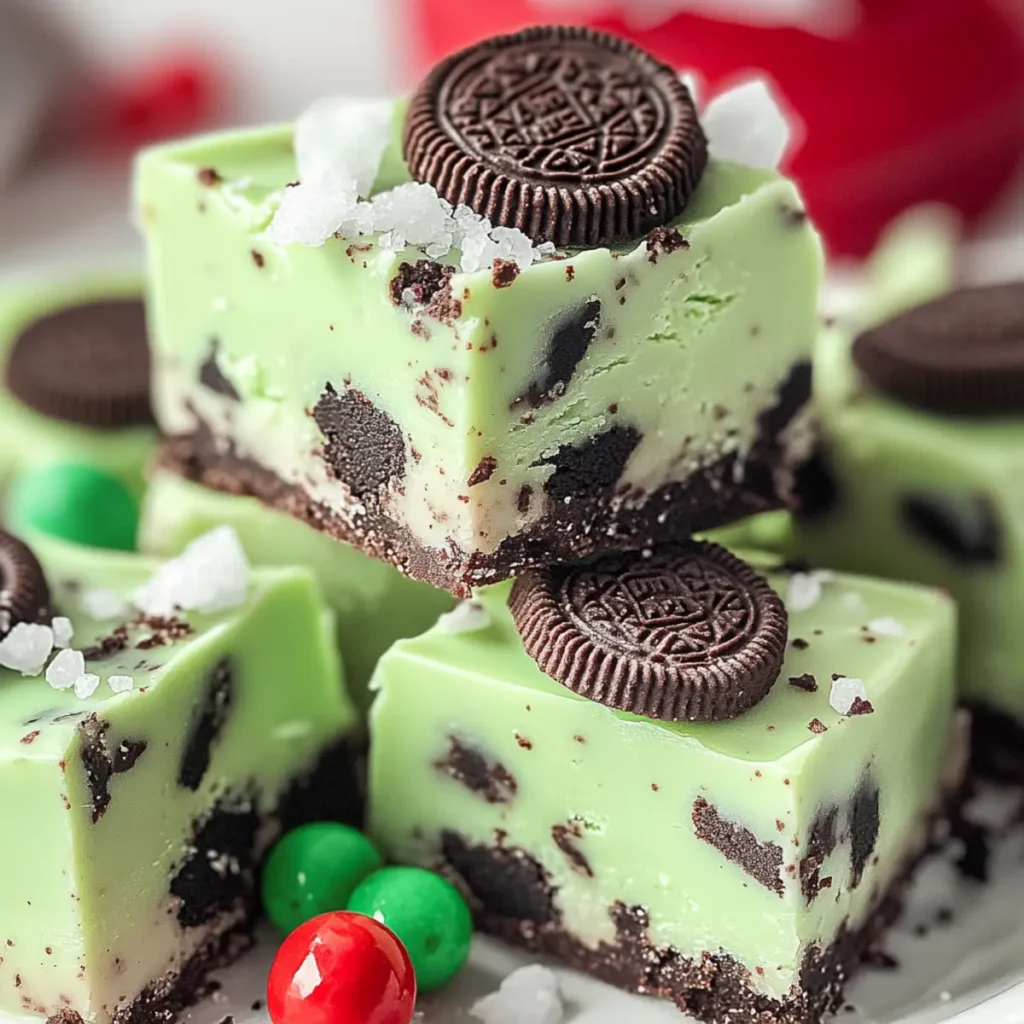 Christmas Mint Oreo Fudge