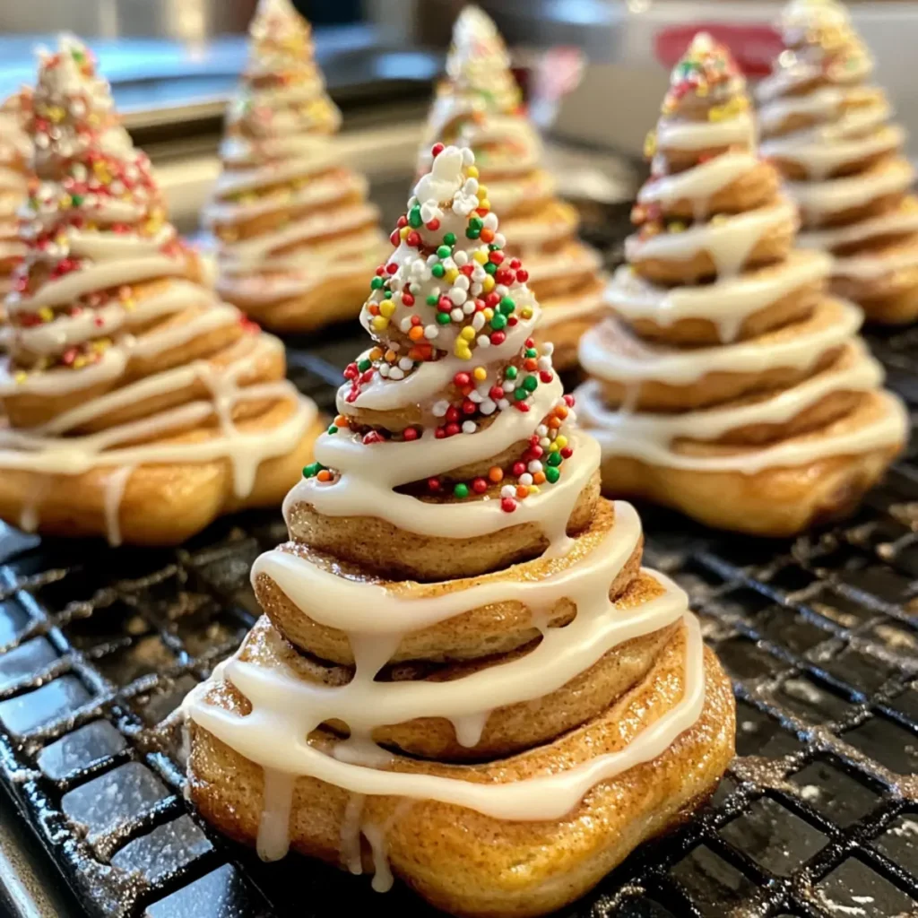 Mochi Christmas Tree Cinnamon Rolls