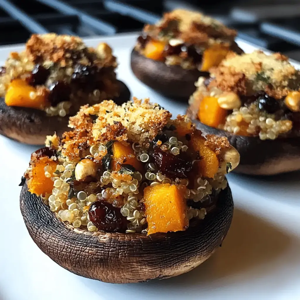 Autumn Harvest Stuffed Portobello Mushrooms
