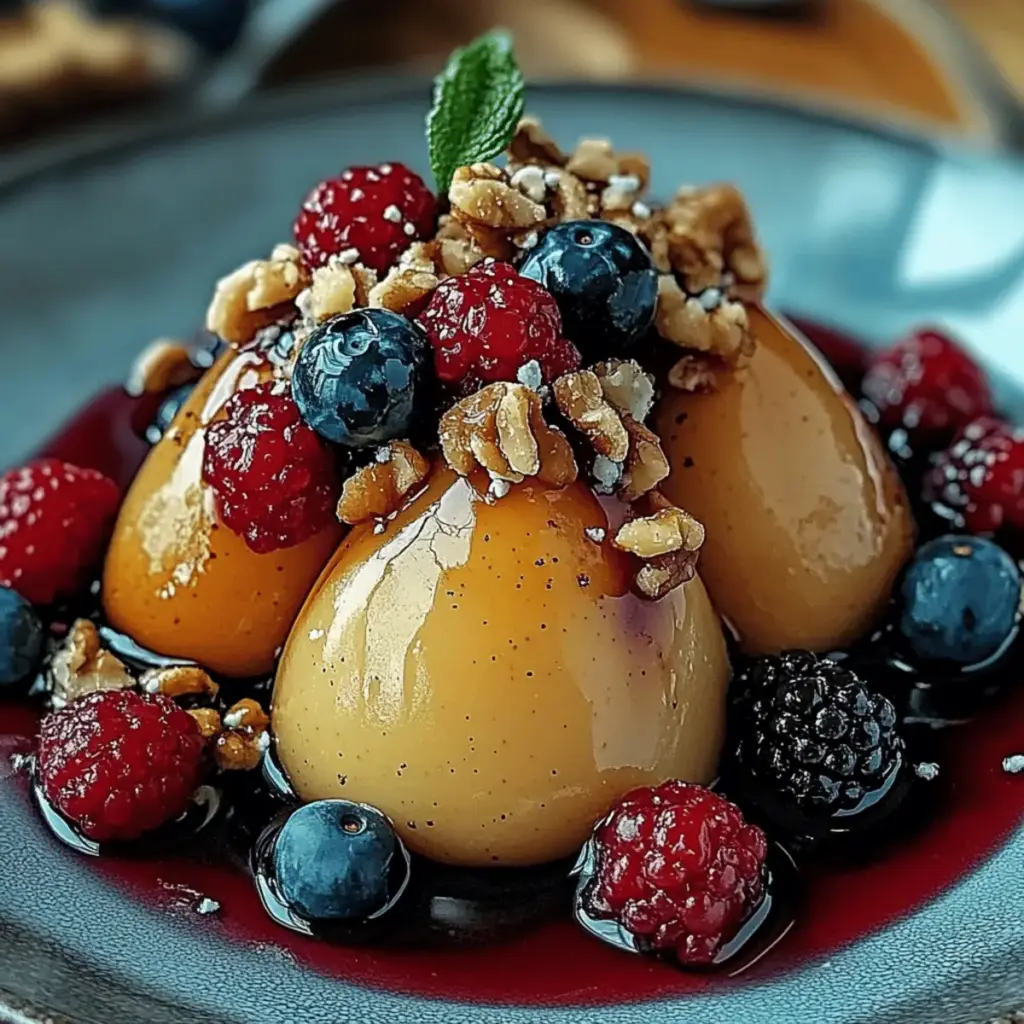 Baked Pears with Berries