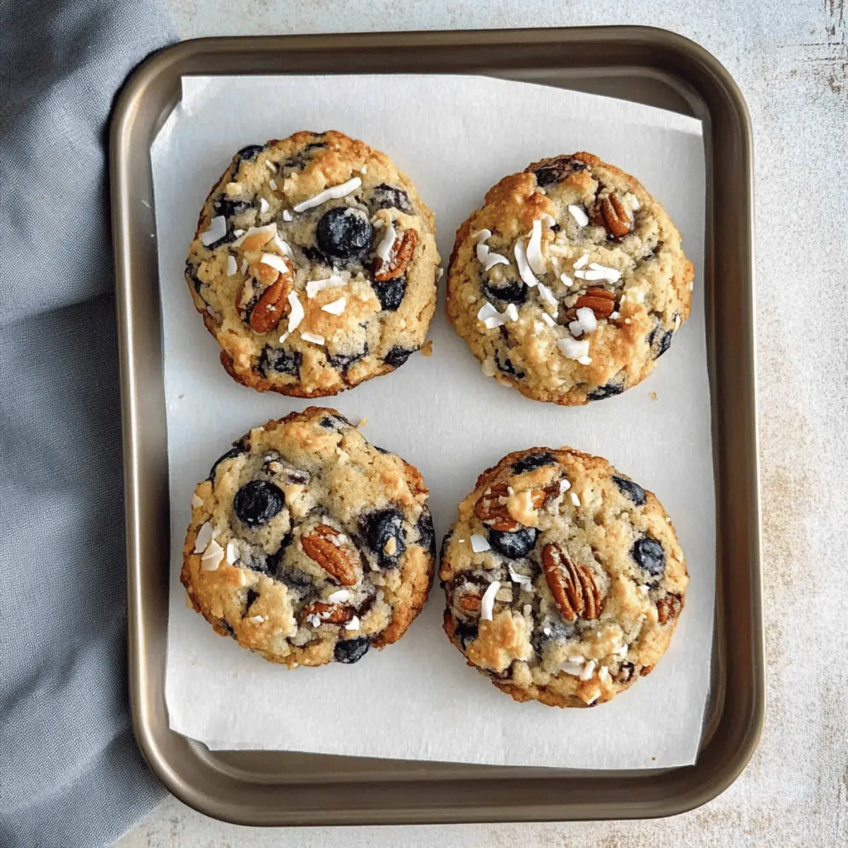 Blueberry Coconut Pecan Cookies